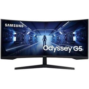 מסך מחשב גיימינג קעור Samsung Odyssey G5 C34G55TWWP 34'' LED VA UW - צבע שחור